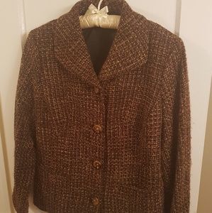 Jones New York Brown Wool Blazer